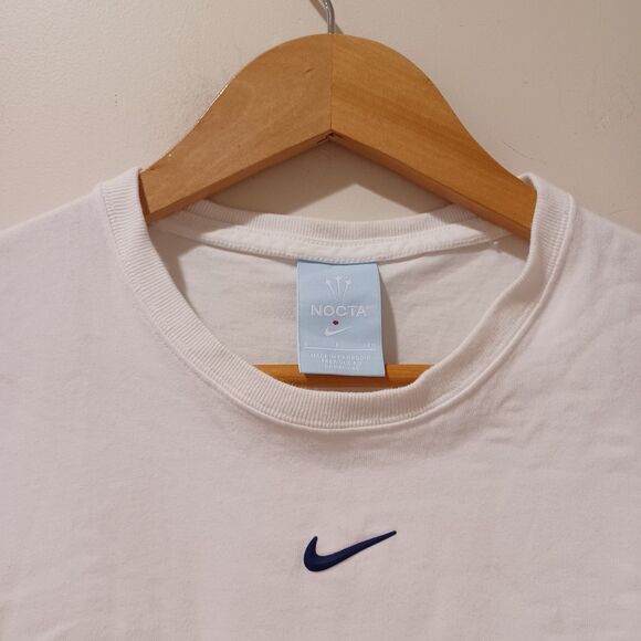 Nike x Drake Nocta Men’s Size Small White Blue Void Cardinal Stock T-Shirt Rare - Picture 5 of 11